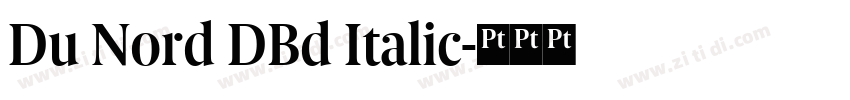Du Nord DBd Italic字体转换